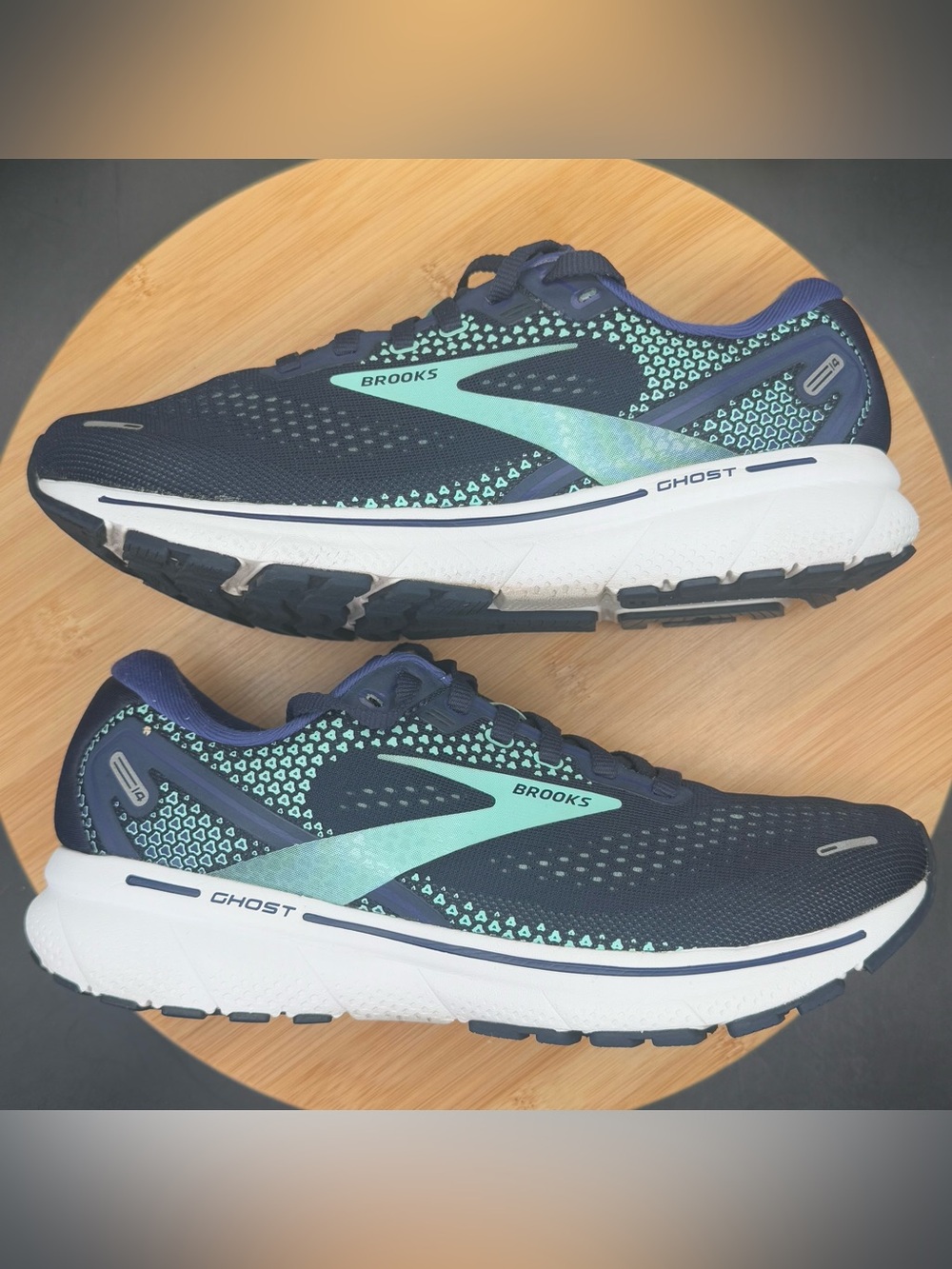 Brooks Ghost 14 'Peacoat Yucca' Women’s Size 8(D) Wide - Picture 3 of 10